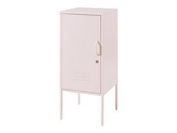 Armário De Cabeceira Hausjärvi Com Porta 82x35x35 Cm Aço Cor De Rosa [EN.CASA]
