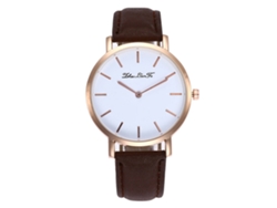 Reloj De Pulsera Analógico De Cuarzo Para Parejas, Diseño Casual De Negocios, Estilo Café.