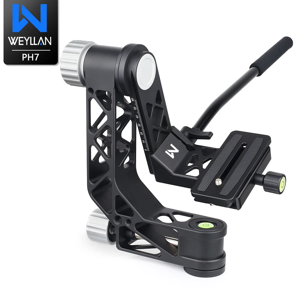 Cabezal de cardán profesional para trípode y monopié PH7, panorama de 720°, para DSLR, objetivo y telescopio, placa QR Arca-Swiss, nuevo PH7
