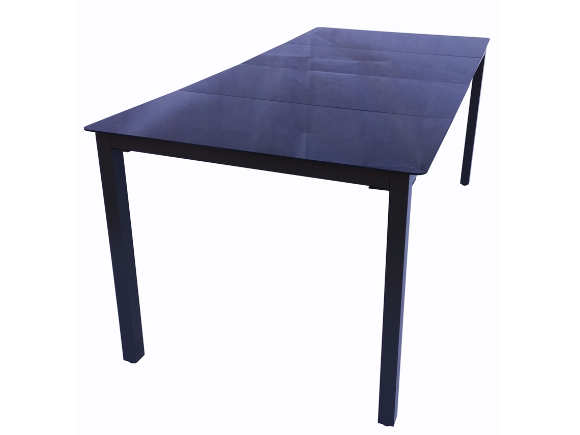 Mesa de Jardín Aluminio Vidrio Mesa Balcón 140x80 Vcm