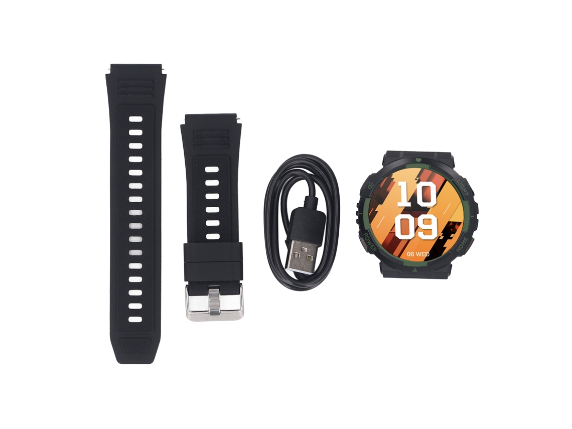 Reloj Inteligente Bluetooth, 1,53 Pulgadas, Resistente Al Agua Hasta 30 M, Modos Deportivos, Verde.