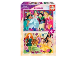 Rompecabezas 2X48P Princesas Disney