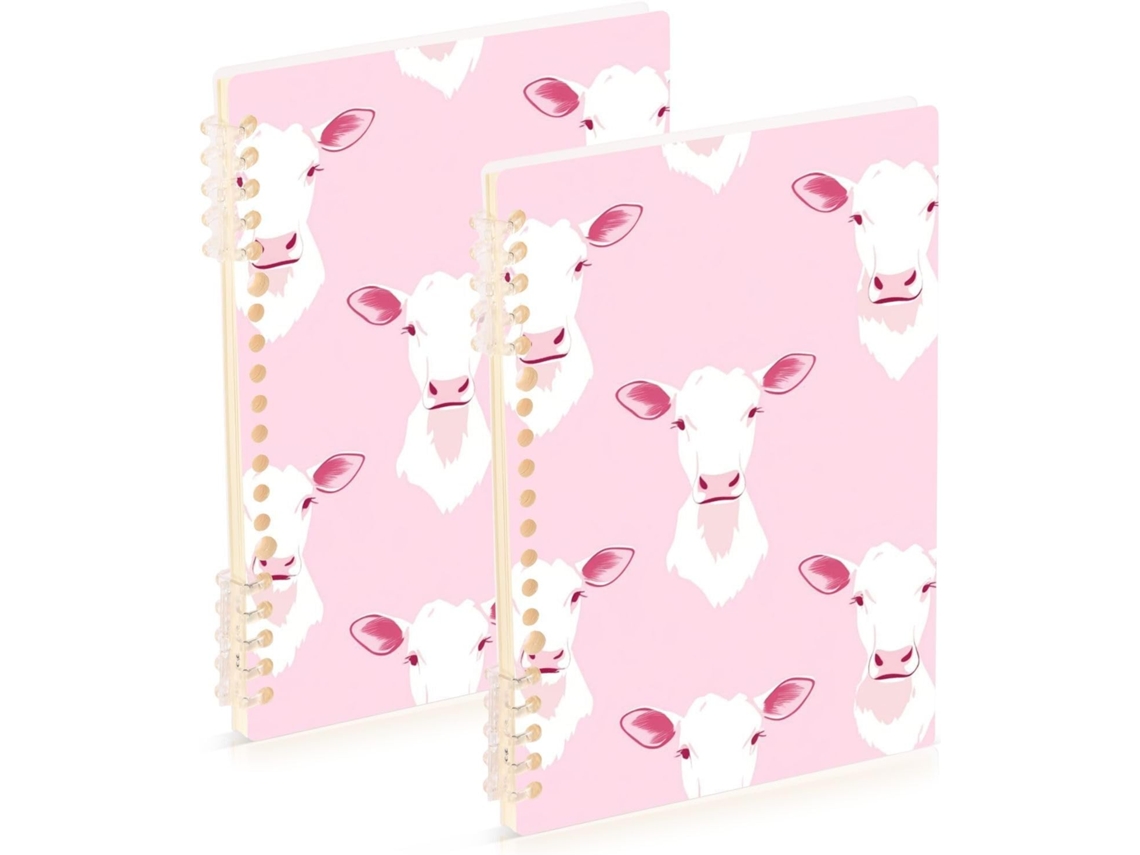 Besportble Juego De Vaca Blanca De Dibujos Animados Y Tareas Pendientes 21,1 X 14,5 Cm Encuadernador Flexib...