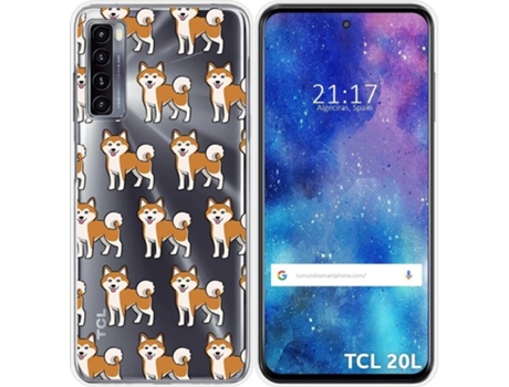 Carcasa TCL 20L TUMUNDOSMARTPHONE Dibujos Transparente Perros 08 Multicolor