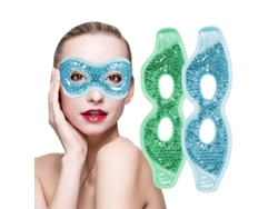 2 Antifaces Reutilizables De Hielo Para Ojos, Terapia De Frío Y Calor, Almohadillas Para Ojos De Spa, Verde Y Azul.