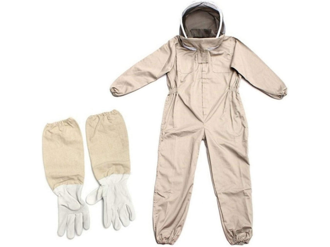 Traje de apicultor con guantes y protector de abejas