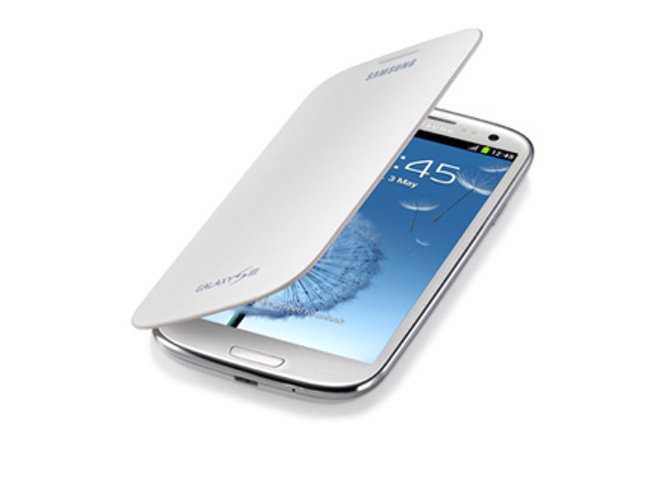 Funda Flip Blanca SAMSUNG Piel Galaxy S III