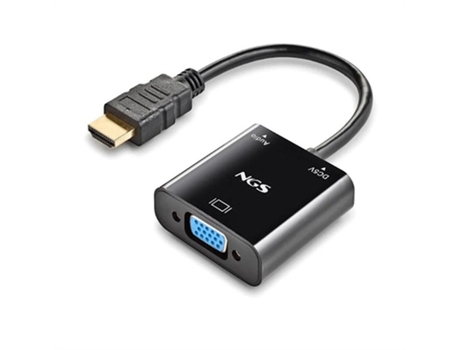 Adaptador HDMI a VGA NGS CHAMALEON Negro 15 cm