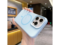 (azul Cielo, Iphone 15) Funda De Silicona Líquida Para Iphone, Con Fuerte Fijación Magnética.