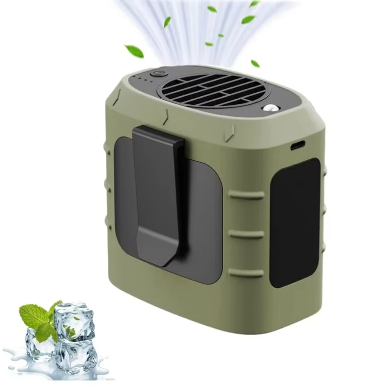 Ventilador Colgante Para Cuello/cintura (verde) De 8000 Mah, Mini Ventilador Portátil Recargable Por Usb.