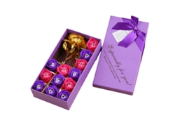 Caja de regalo de San Valentín con jabón aromático de pétalos de rosa para baño (rosa roja)