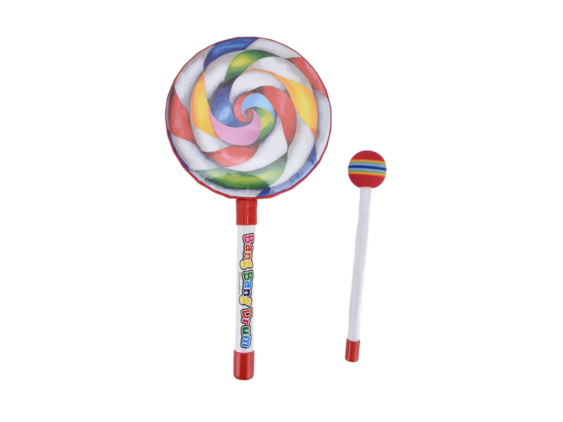 Ats-tambor De Mano De Madera Con Marco En Forma De Dibujo Animado, Apariencia Bonita, Sonido Clara Y Dulce, Pequeño Volumen, Para Niños Lolly