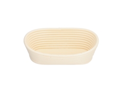 Cesta de fermentación de pan lavable, forma innovadora, ovalada, beige, 25x15x8 cm KOFIHETY