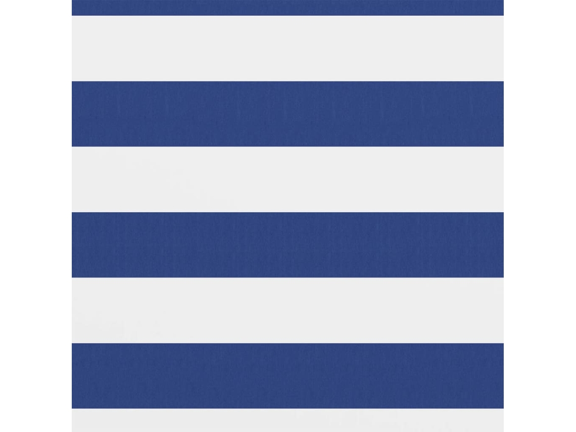 Maison Exclusive - Toldo Para Balcón Tela Oxford Blanco Y Azul 120x600 Cm