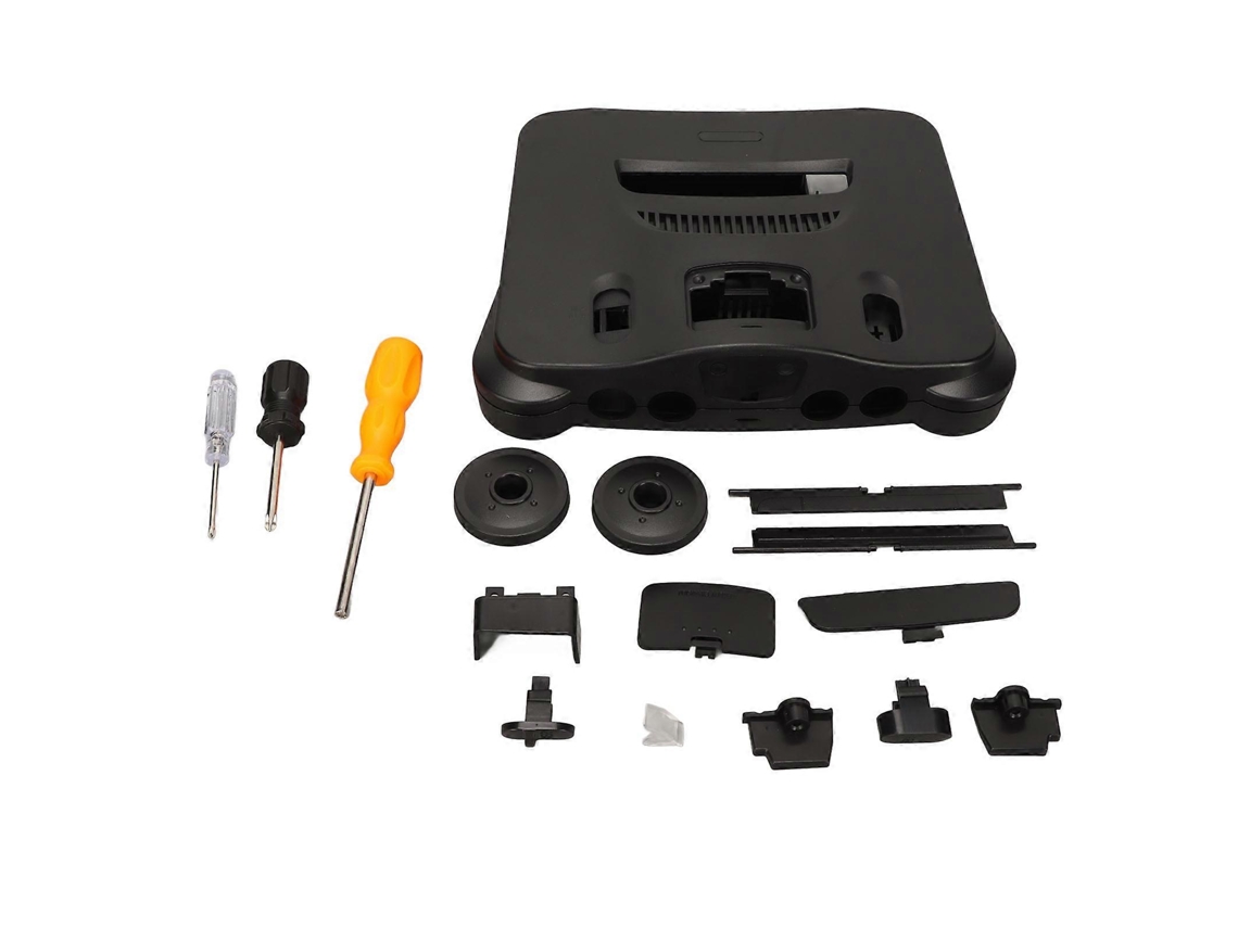 Estuche Para Consola De Videojuegos Retro, Carcasa Protectora Universal De Repuesto Para Consola De Videojuegos Retro N64, Color Negro