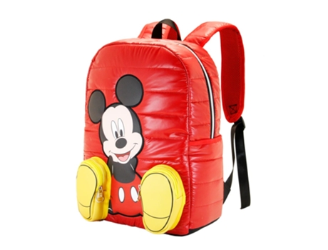 Mickey Mouse Shoes Mochila Padding db, Rojo
