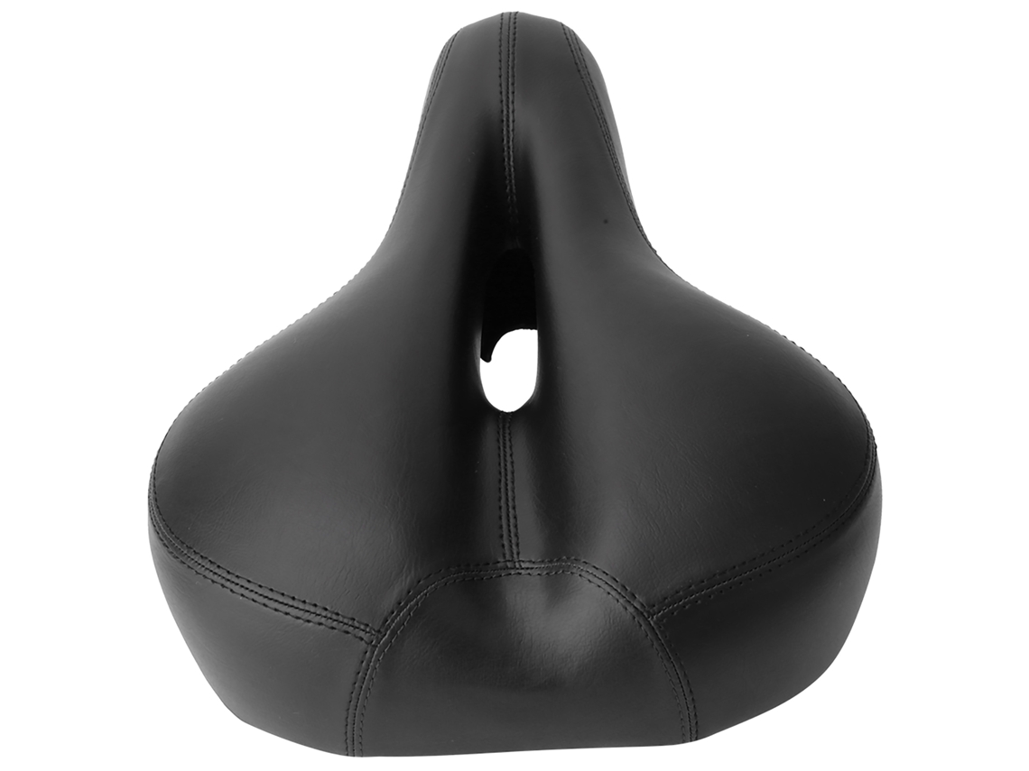 Sillín De Bicicleta Negro Acolchado Suave Y Transpirable Con Resorte Antivibración Para Ciclismo.