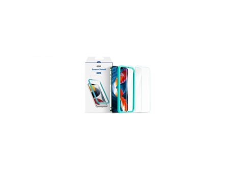 iphone 13 mini protector de pantalla de cristal templado con marco de instalación Shiels ESR