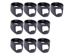 Abridor de botellas de acero inoxidable con forma de anillo (10 unidades), práctico y práctico para cerveza.
