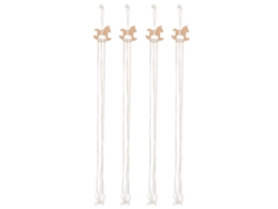 4 Organizadores De Cuerda De Yute De Madera Para El Cabello, Ideales Para Pinzas Para El Cabello, Joyas, Niñas Y Mujeres.