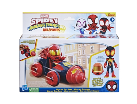 Marvel SPIDEY AND HIS AMAZING FRIENDS Web-Spinners Miles con perforador Figura SPIDEY AND HIS AMAZING FRIENDS 3 Años