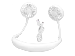 Ventilador de cuello USB portátil manos libres - Blanco