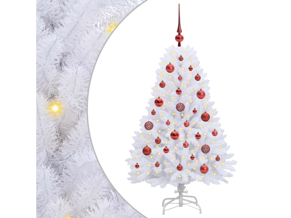 Árbol artificial Vidaxl, PVC blanco (120 cm)