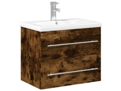 Maison Exclusive - Mueble De Baño Con Lavabo Integrado Roble Ahumado
