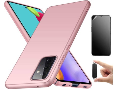 Carcasa + Protector + Soporte Samsung A52S Turtleshell Rosa