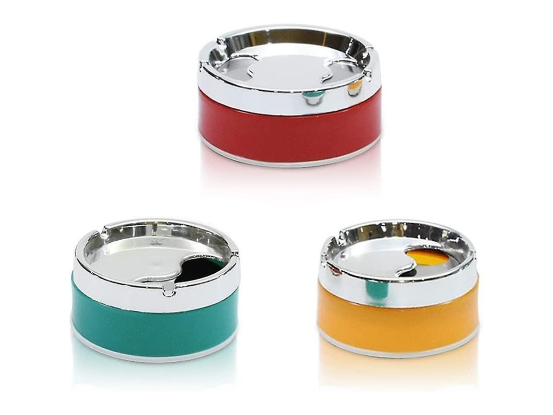 3 Cestas Redondas De Acero Inoxidable Para Cenizas, Paravientos Para Mesas Pequeñas De Interior Y Exterior.