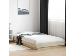 Estructura De Cama Madera De Ingeniería Roble Sonoma 100x200 Cm
