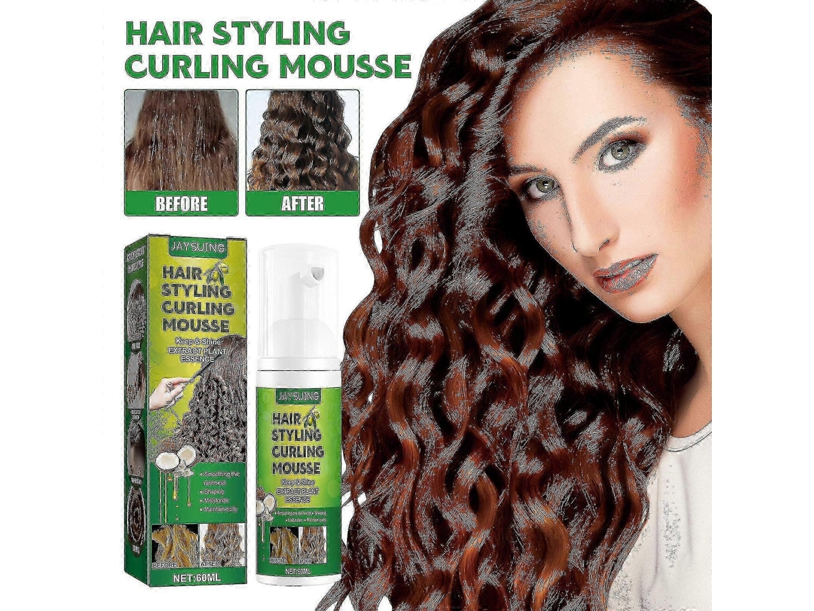 Jaysuing Fluffy Curls Styling Mousse Anti-frizz Curls Elastic Moisturizing Care Foam Styling Bf |