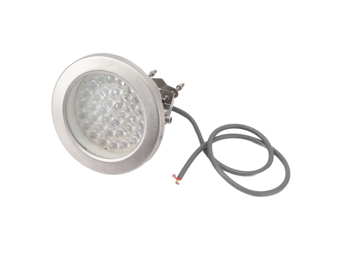 Luces LED sumergibles verdes de 5 W y 24 V con 36 perlas de acero inoxidable