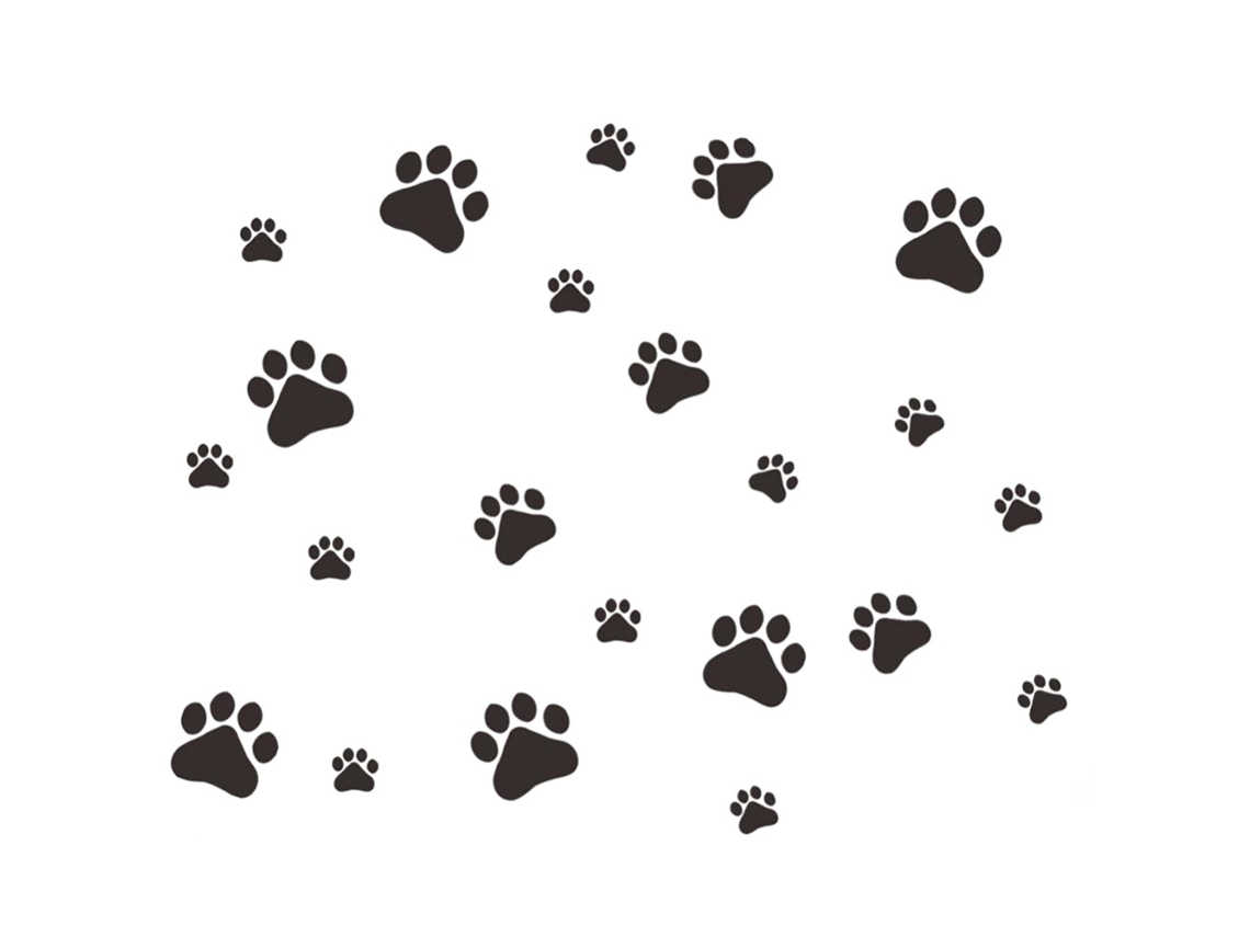 2026-sticker De Huellas De Perro Para Pared Decorativo Fondo Sala Dormitorio Adhesivo Decoración