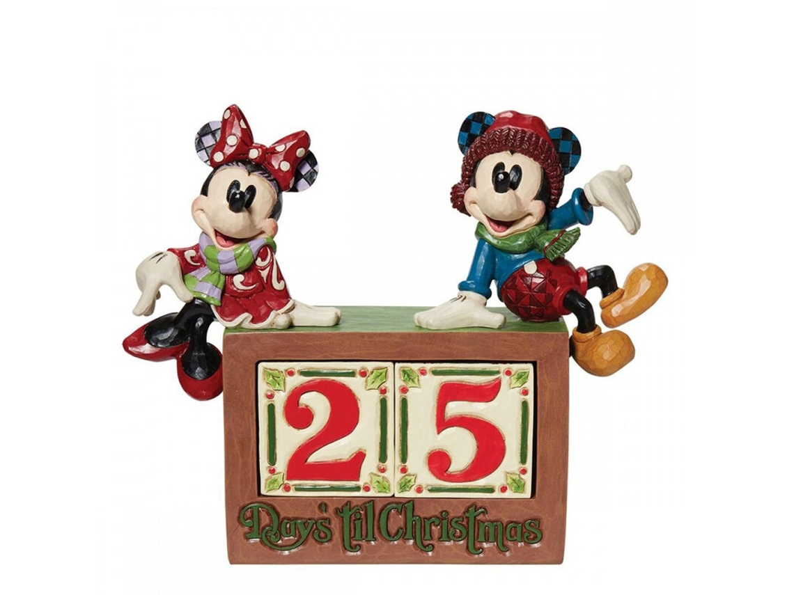 ENESCO - Figura decorativa Mickey & Minnie Calendario Navidad