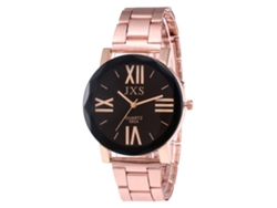 Reloj De Pulsera De Cuarzo Con Brazalete De Acero, Estilo Sencillo, Esfera Redonda J41-4