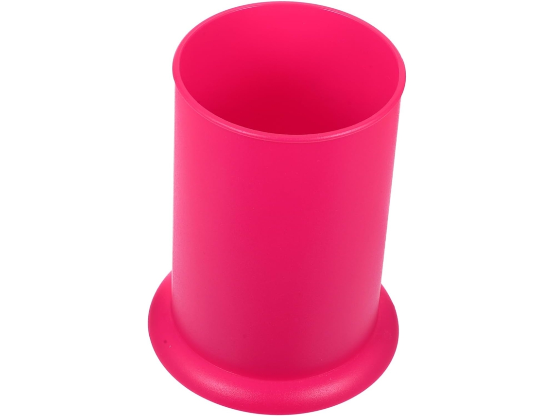 Elegante Soporte De Plástico Rosa Para Utensilios De Cocina Grandes.