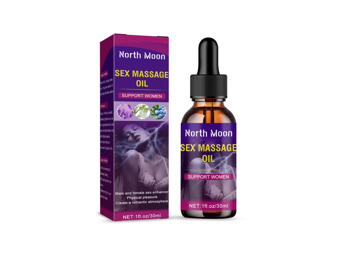 Aceite esencial North Moon para el cuidado femenino: hidrata y reafirma la piel del cuerpo.