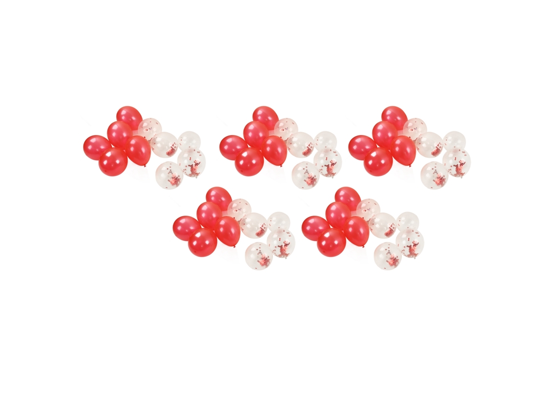 50 Globos Decorativos De Látex Resistentes A Desgarros Para Fiestas, Bodas, Cumpleaños, Navidad, Halloween, Rojos Con Lentejuelas.