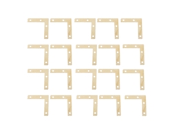 Placa De Reparación De Soporte Plano Derecho 90 51mm, 20 Piezas, Hierro Dorado Para Reforzar Marcos Y Cajas Oro