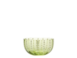 Juego De 6 Cuencos Zafferano Pearl Verde Manzana, Hechos A Mano En Vidrio. Diseño Elegante Y Refinado Para Mesas Modernas Y Únicas - Colección Perle