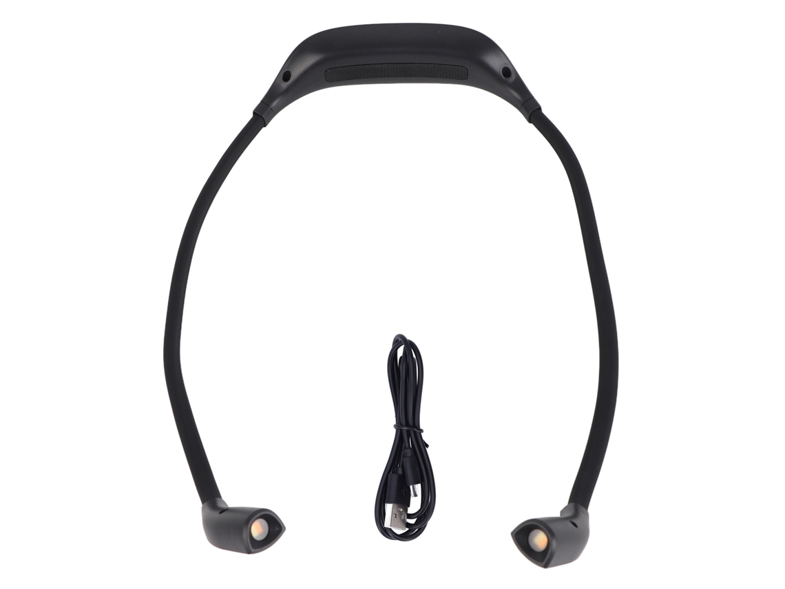2026-luz De Lectura Led Portátil Colgante En El Cuello Recargable Por Usb Para Lectura Y Reparación Negro
