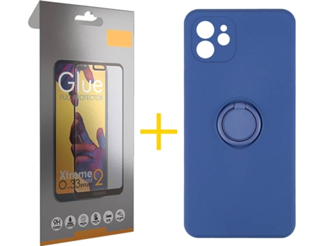 Carcasa + Protector de Pantalla para iPhone 12 Mini SKYHE Azul Oscuro