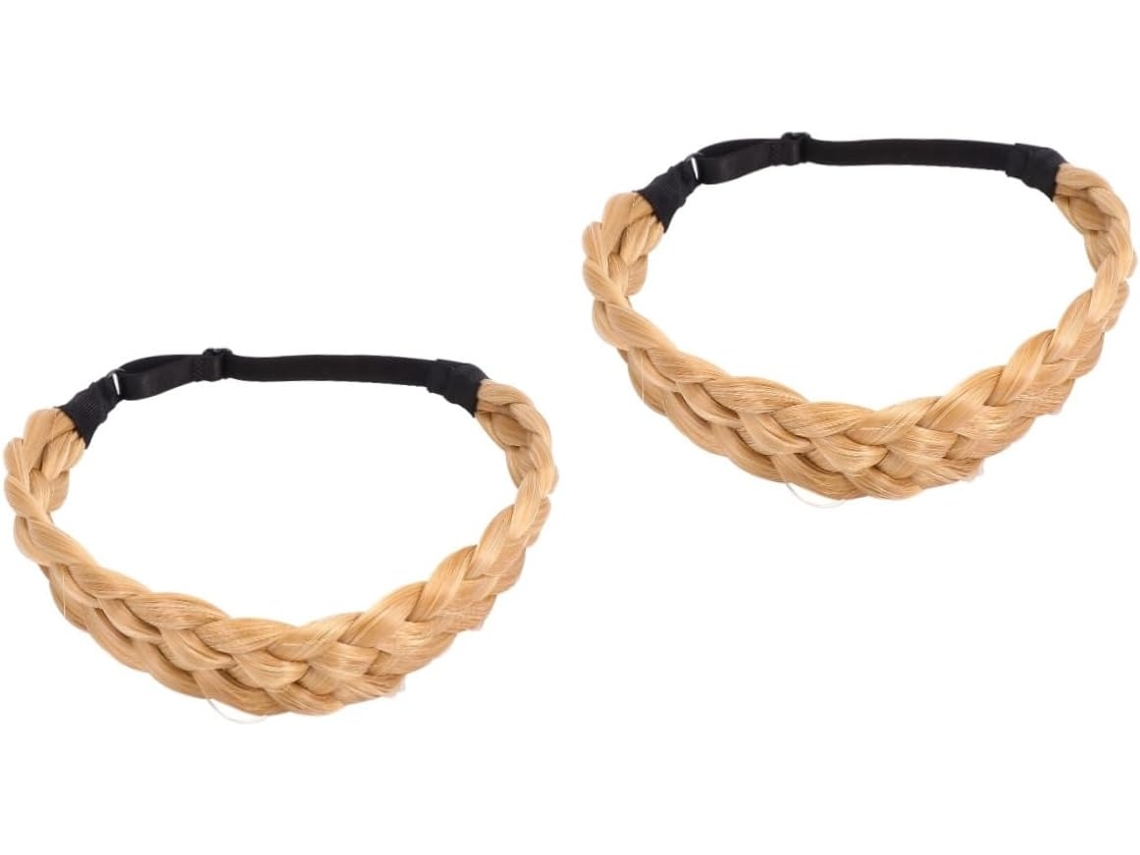 Diadema Elástica Trenzada De 2 Piezas, Elegante Y Sofisticada, Ideal Para Fiestas Y Eventos.