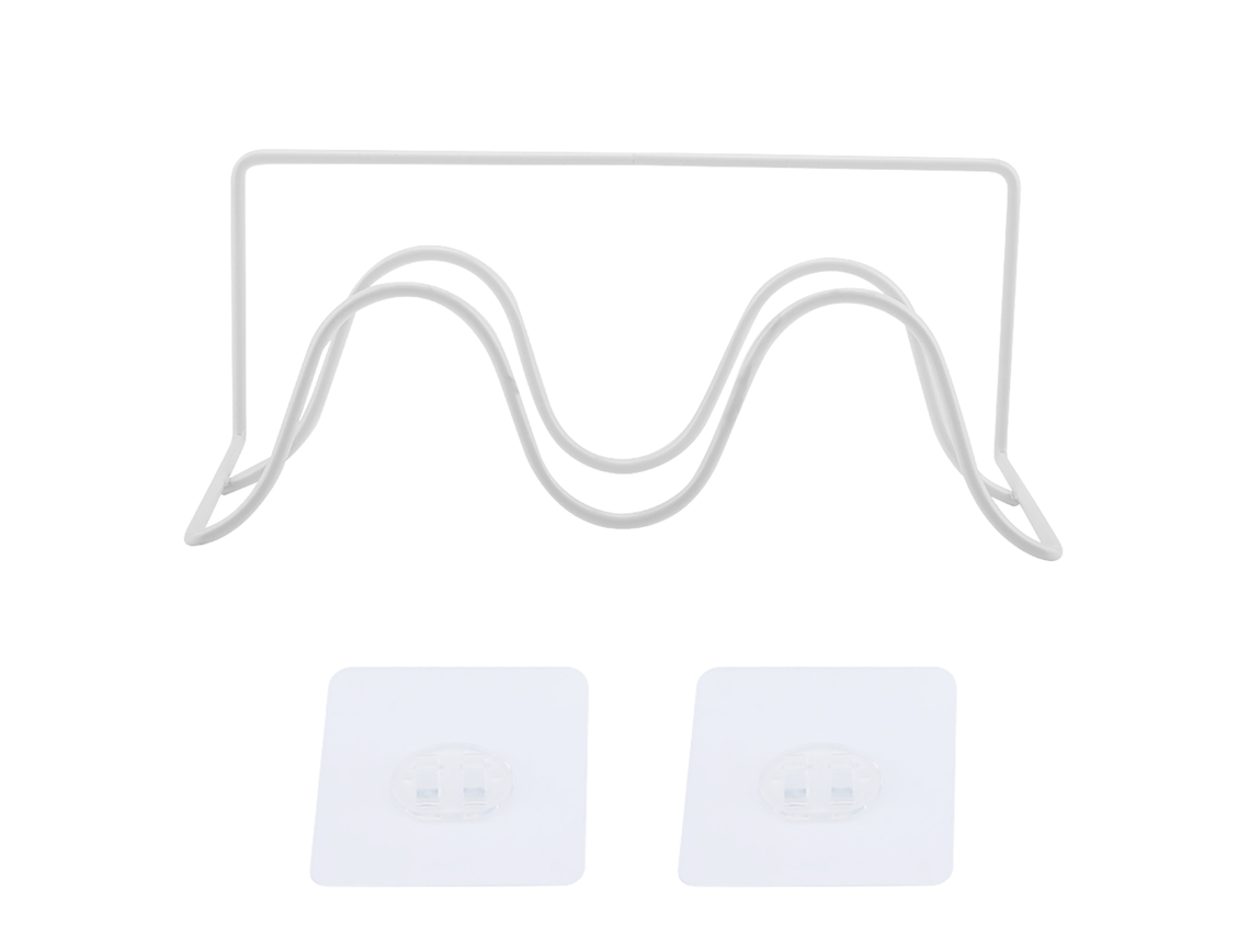 Zapatero de pared, perchero de doble capa, organizador de zapatos (blanco)