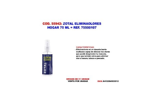 Zotal eliminaolores hogar 75 ml 75500107