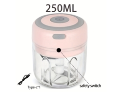 Picadora Eléctrica De 250 Ml Para Verduras Y Ajo, Ideal Para Uso Doméstico, Fácil De Limpiar Y Multifuncional.