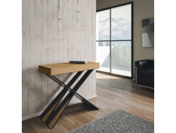 Consolas Diago Small Premium Extensible hasta 196 cm ITAMOBY (90 x 40 x 77 cm - Paneles de Melamina - Roble Natural)