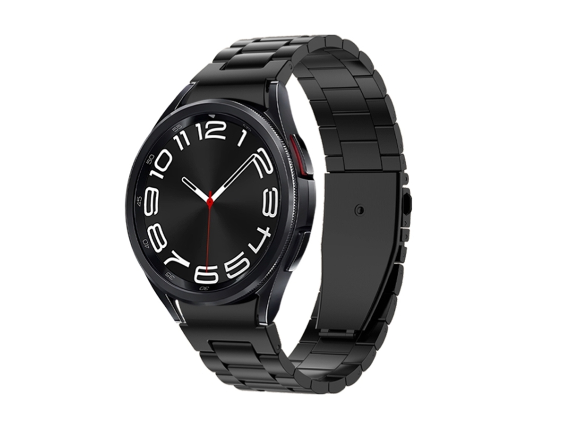 Bracelete Para Samsung Galaxy Watch 6 - Metal Três Tensões - Preta