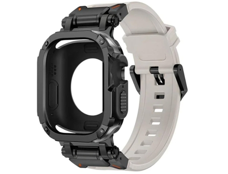 Pack Funda 360 Pulsera Aventurera Apple Watch Series 6 44Mm Blanco y Negro VEANXIN